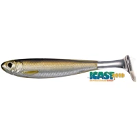 Shad Live Target Slow Roll Shiner Paddle Tail, Silver / Brown, 10cm, 4buc/pac